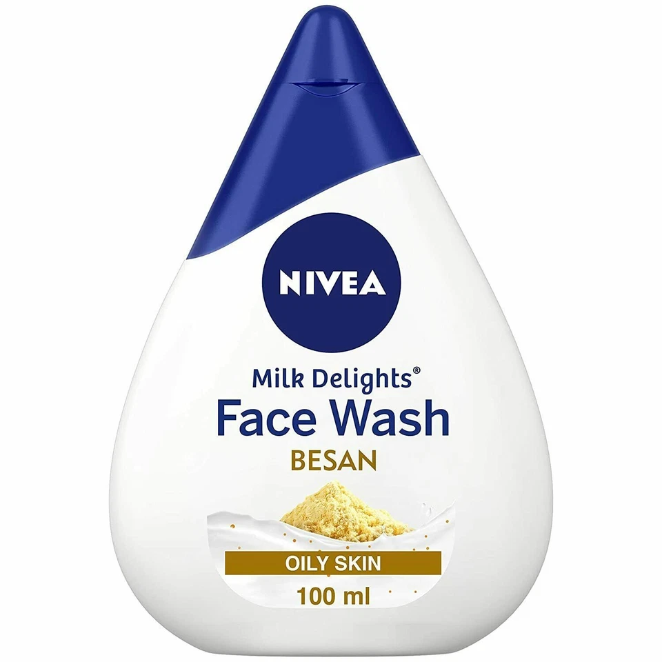NIVEA Women Jabón Facial para Piel Grasa, Leche Delicia Besan Todo Tipo de Piel 100 ml Foto 2 de 4