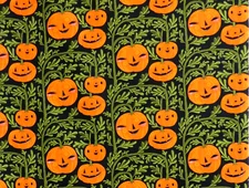 GHOSTLY GREETINGS by Cori Dantini, PUMPKIN HEAD PWCD114, Halloween Cotton Fabric