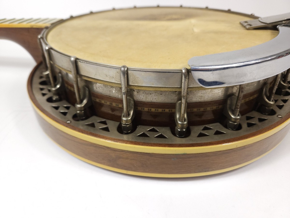 Vtg 1920's 1930's Harmony Tenor 4 String Banjo With Geib