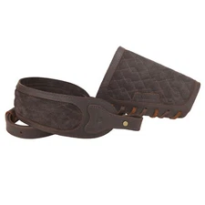 Coffee Leather Rifle Gun Sling Strap with Cheek Rest Pad for Hunting Shooting