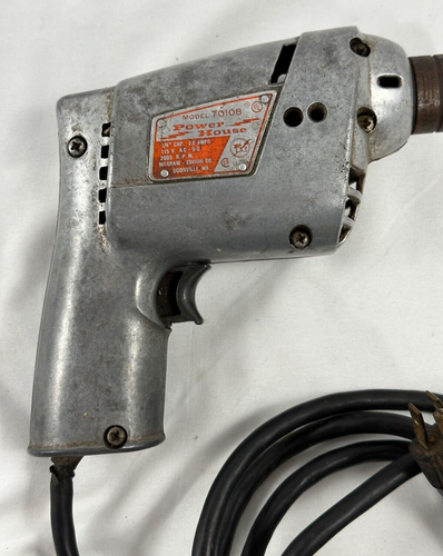 Vintage Power House 1/4 inch Electric Drill 2.3 amps 70108 2000 RPM Made in USA - Picture 5 of 11