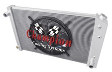 3 Row Aar Champion Radiator 19x2816 Fan For 1981 - 1990 Chevy Pickup Trucks