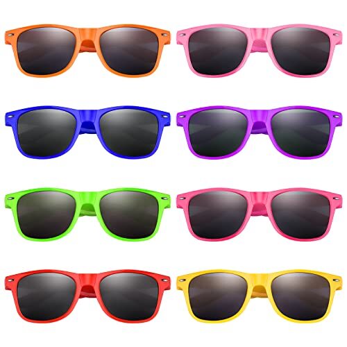 MIAHART 24Pcs Kids Party Sunglasses Bulk Neon Colors Glasses for Summer Beach...