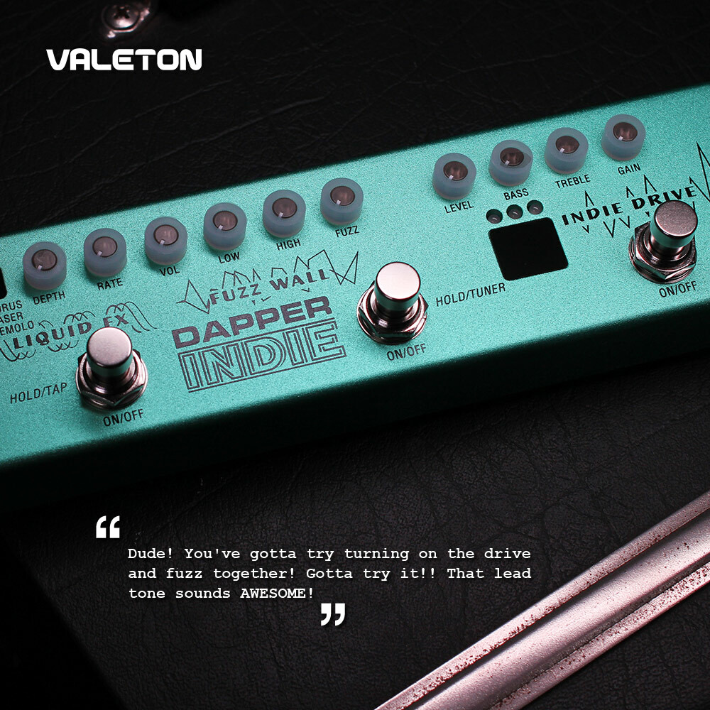 Valeton Guitar Multi Effects Pedal Distortion Reverb Delay Chorus