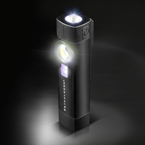 STAHLWERK LED Arbeitsleuchte 5 W Taschenlampe Werkstattlampe 4 Modi UV Akku USB - Bild 8 von 10