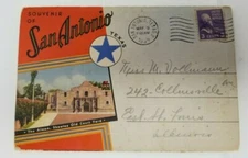 San Antonio Texas Postcard Book Fold Out 1939
