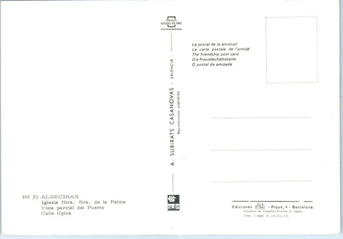 Algeciras, Spain Multiview Map Postcard - Picture 2 of 2