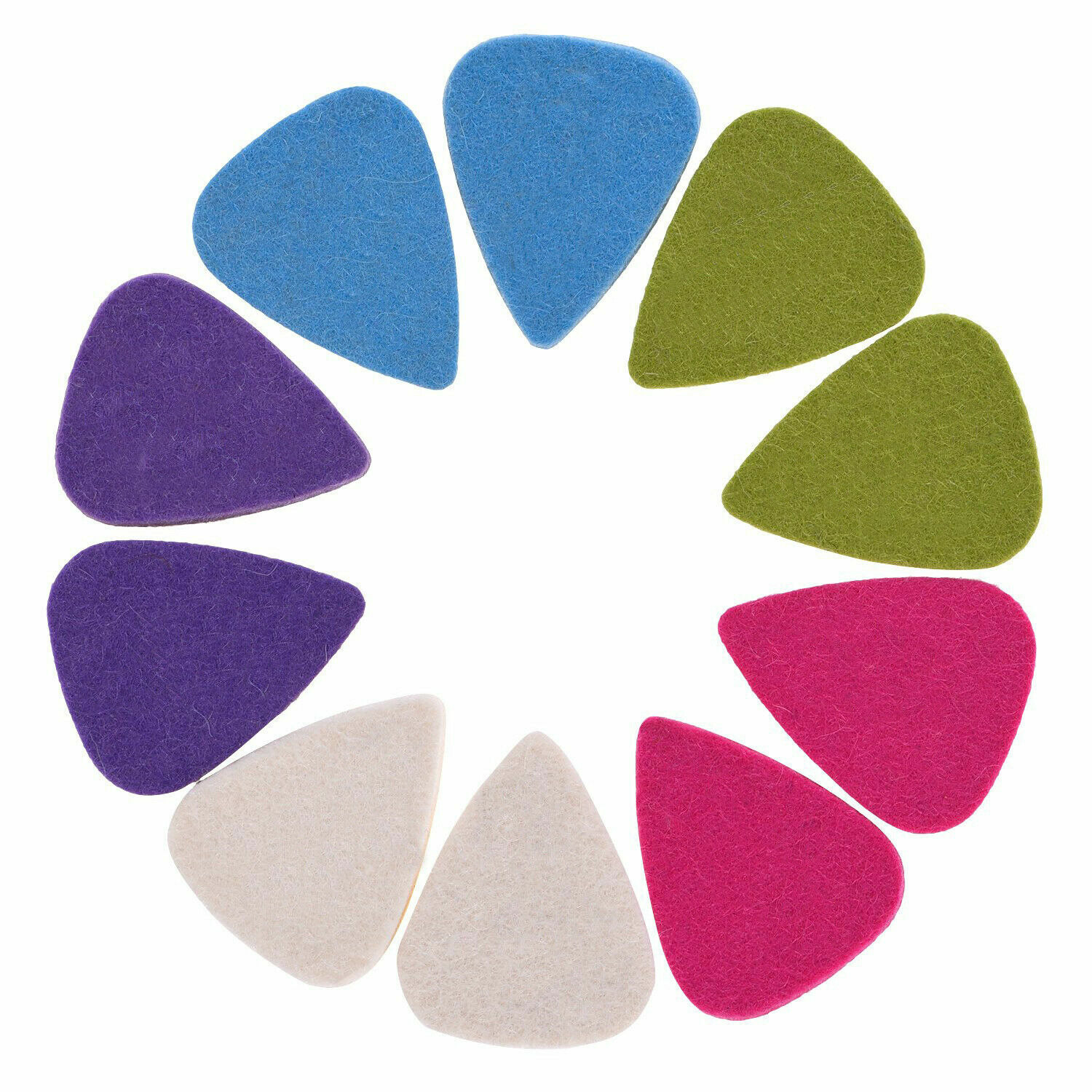 10pcs Felt Soft Guitar Plectrum Acoustic Electric Ukulele Bass Guitar