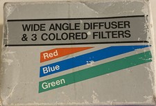 Vintage Wide Angle Diffuser 3 Colored Filters Red Green Blue