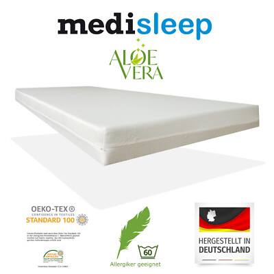 Comfort Rollmatratze Medisleep Bezug AloeVera 130 x 200 x 12cm Härtegrad 3
