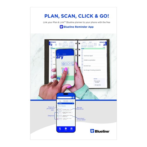 Blueline® 2025 Plan & Link™ Essential Monthly Planner, 16 Months, September 2024 - Picture 6 of 7