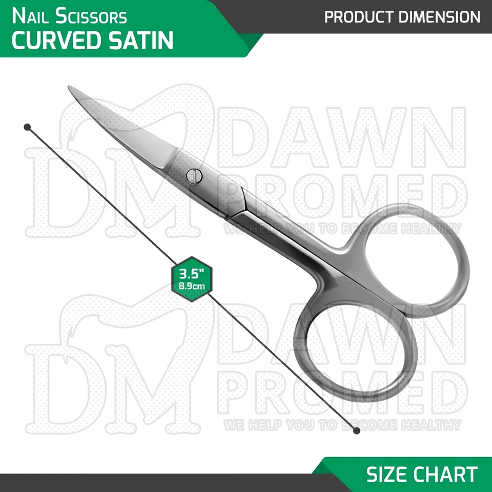 48件装缎面指甲剪曲面3.5英寸角质层和美甲剪刀套装德国Gr — 第 2/4 张图片