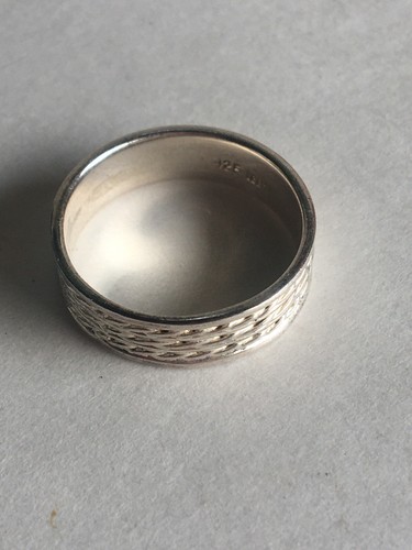 Vintage Sterling Silver 925 Signed Ring Size 9.25 Jewelry Unisex Accessories - Picture 4 of 9