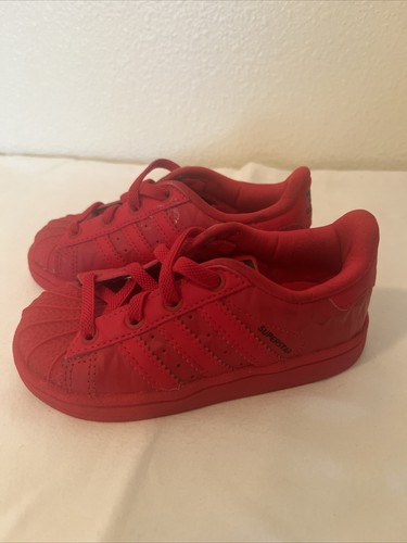 Adidas SUPERSTAR J "RAY RED" KINDER Größe 7k