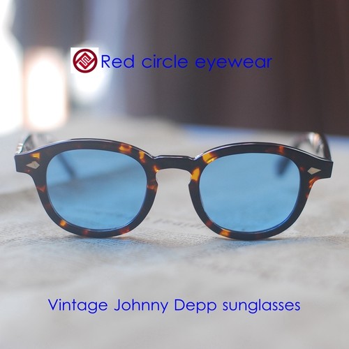 Retro Johnny Depp Occhiali da sole da uomo ARTISTI Tortoise Montatura in  acetato lenti blu | eBay