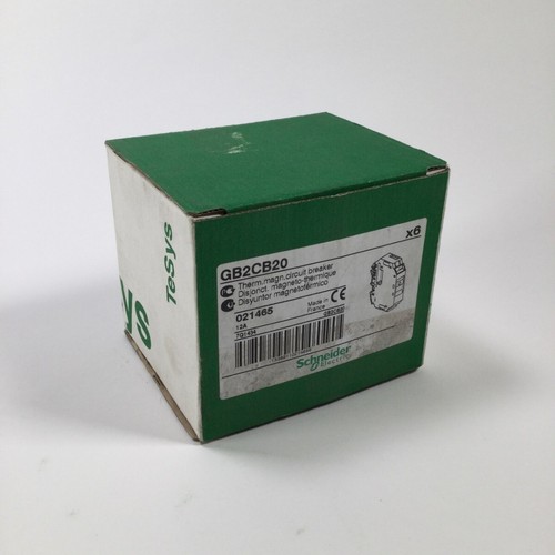 Schneider Electric GB2-CB20 Thermal magnetic circuit breaker New NFP (6pieces) - Picture 3 of 4