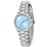 Damenuhr Morellato Uhrenarmband Etui Stahl Mit Kristallen Zifferblatt Himmelblau