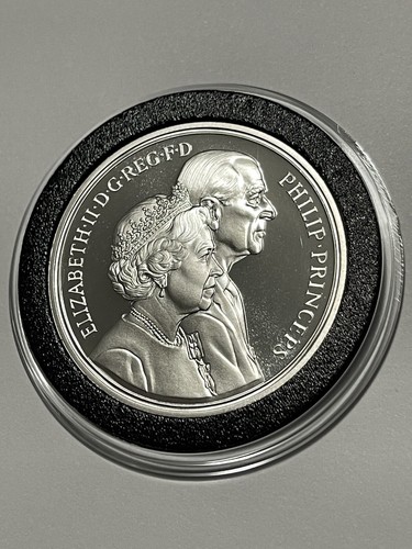 1997 Golden Wedding Anniversary 28.4 Grams Sterling .925 Silver Proof Coin Round - Picture 6 of 11