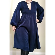Dark blue silk dress