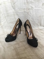 Badgley Mischka Odell Black Satin, Women  s Shoes, Size 7M