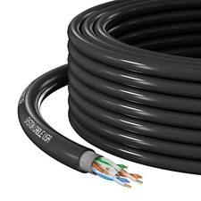 Syston Direct Burial Cat 6A+ Ethernet Cable Bulk 700MHz Outide Plant Rated-50 ft