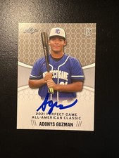 Adonys Guzman Signed 2021 Leaf Perfect Game All-American Classic Card #1