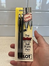 Vintage 2 Pack Pilot Better Ball Point Pen Black Ink Fine Point BP 178 NOS USA