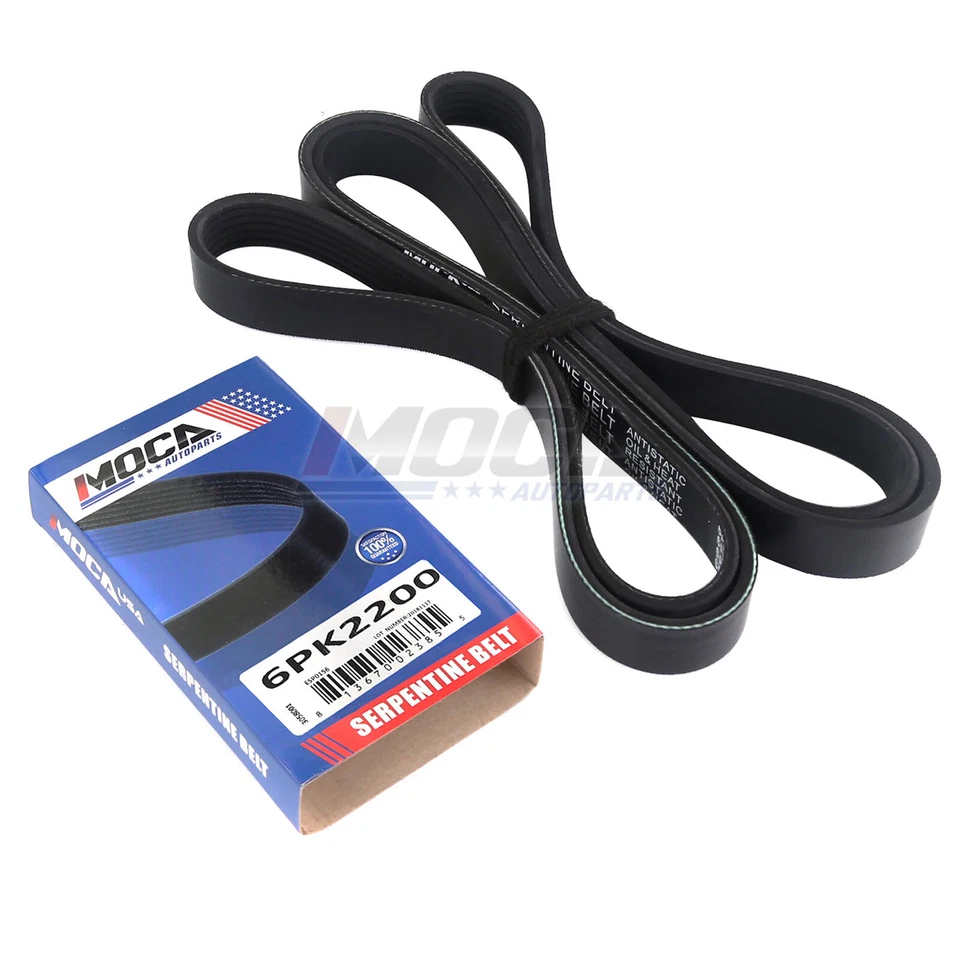 SERPENTINE BELT FOR CADILLAC SEVILLE, DEVILLE, FORD AEROSTAR 4.0 4.1 4.5 6PK2200 - Image 4 of 4