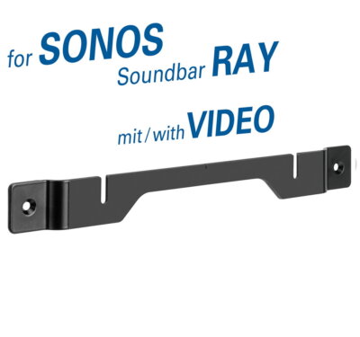 MyWall Wandhalterung passend für Sonos  Soundbar Ray schwarz Slimdesign