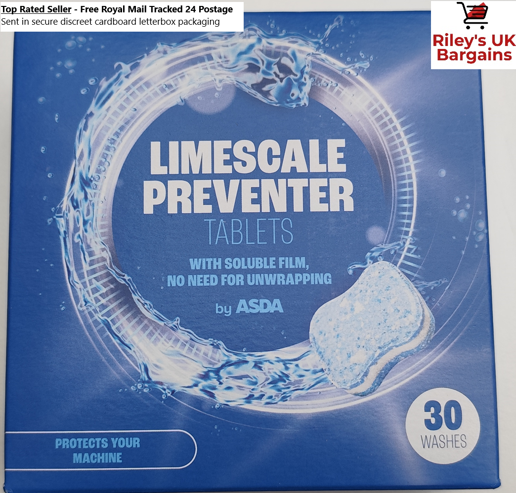 ASDA Limescale Preventer 30 Tablets – Flat Packed Tracked 24