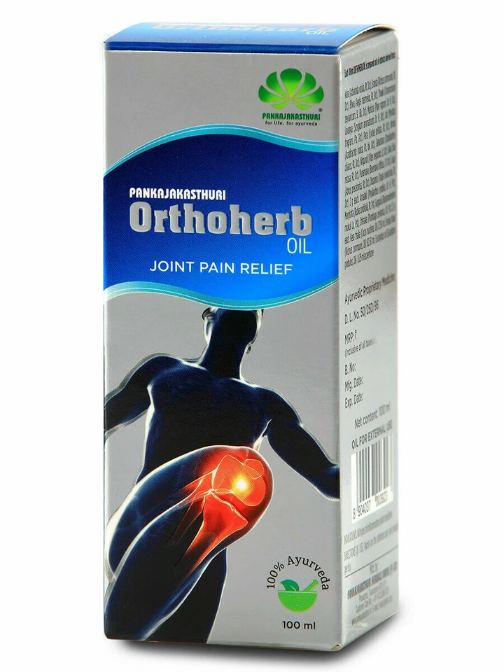 PANKAJAKASTHURI Orthoherb oil Joint, Neck, Back Hip pain relief 100% Ayurvedic