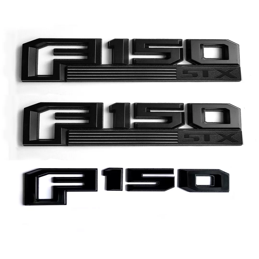 3pcs OEM F150 STX Emblems Fender Badges 3D for F-150 STX Black Genuine New  a