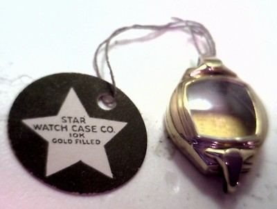 NOS Antique Star Mfg 10k Yellow Gold GF Women's Wrist Watch Case Deco #1G