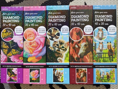 Diamond Painting | Pferde, Blumen, Katze, Schmetterling, Eichhörnchen | NEU