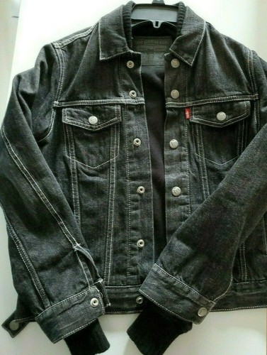 LEVI'S Youth Lined Black Denim TRUCKER JACKET, Size M (good for 12~14 years  old) | eBay