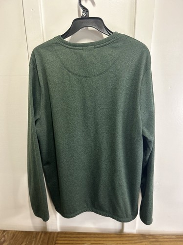Boston Traders Fleece Long Sleeve Henley Green Mens Large Excellent Condition - Picture 2 of 5