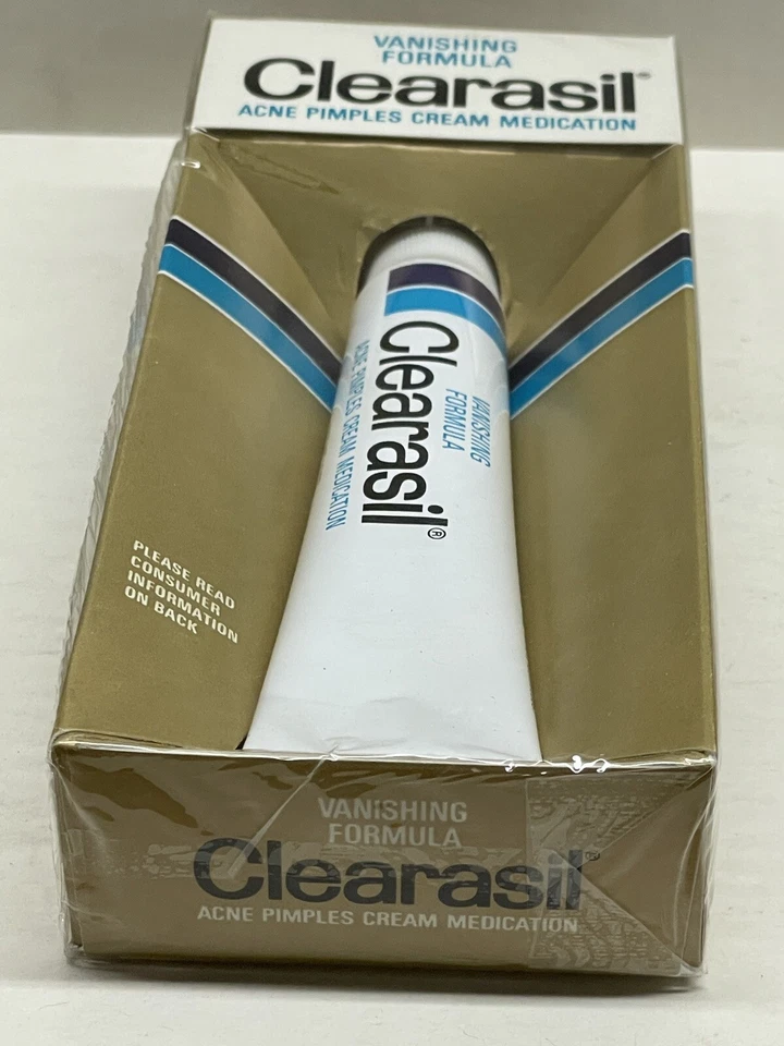 Vintage 1970's Clearasil Acne Cream Medication Large Size 1.2 OZ NOS - Image 3 of 3