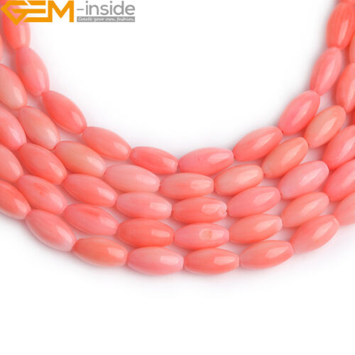 Loose Dyed Coral Beads 15" - Genuine Shell Jewelry Making Strand Supply - Picture 2 of 52