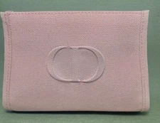 Christian Dior Rare Cosmetic Pouch Pink Canvas Cotton Novelty Limited New Japan
