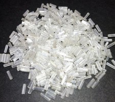 Crystal Clear Czech Glass Bugle Beads 20 Gram Lot Vintage 3.25 BPI BW1-41