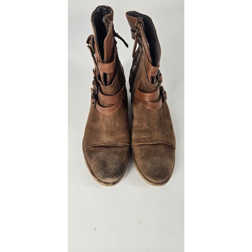 ROAN Bed Stu Boho Rústico Gamuza Cuero Botines Vaquera Country Mujer 8 - Imagen 3 de 7