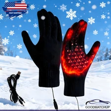 Hand Warm Windproof Thermal Winter Heated Gloves Electric Rechargeable Battery
