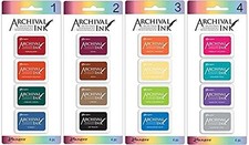 Archival Mini Ink Pads Kits 1-4 Bundle Kit 1 2 3 4 Crafting Scrapbooking Pad