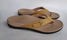 Vionic Tide II Flip Flop Thong Sandal Champagne Tan Sz 8 Exceptional Condition 