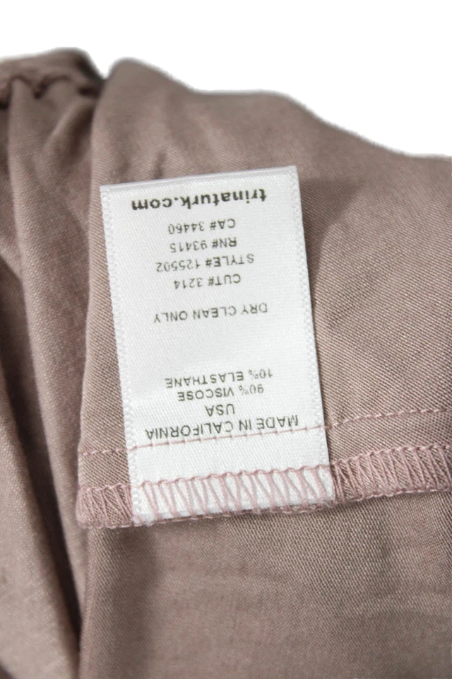 Camiseta sin mangas forrada sin mangas con cuello en V de seda rosa talla S Trina Turk para mujer Foto 4 de 4