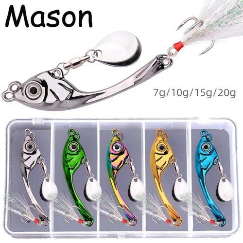 7g-20g Metal VIB Spinner Lure Tail Spoon Bass Trout Pike Fishing Bait