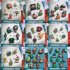 Crocs Handmade jibbitz 5pc The Grinch Cindy Lou Max Metal shoe charms set