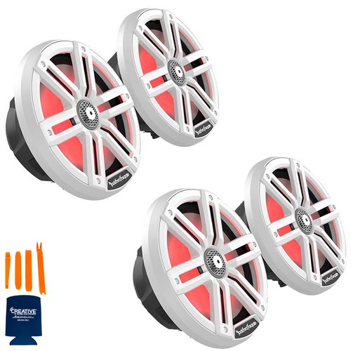 Rockford Fosgate 2 Pair M2-8 M2 Series 8" Color Optix Marine 2-Way System- Wh...