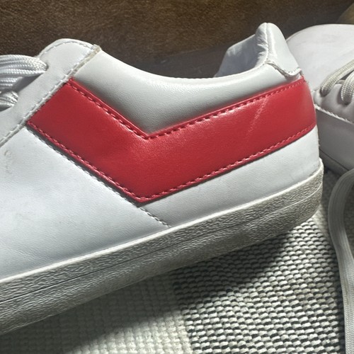 VINTAGE PONY White White/red Stripe Men’s Sneakers SIZE: 8.5 41045205W Read Ad - Picture 15 of 17