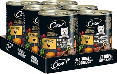 Cesar Adult Hundenassfutter Natural Goodness, 6 Dosen, 6x400g   Hundefutter nass